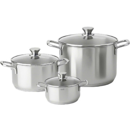 BỘ NỒI INOX 3 MÓN CAO CẤP  KAFF KF-ST039